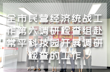 全市民營(yíng)經(jīng)濟(jì)統(tǒng)戰(zhàn)工作第六調(diào)研檢查組赴常平科技園開展調(diào)研檢查的工作